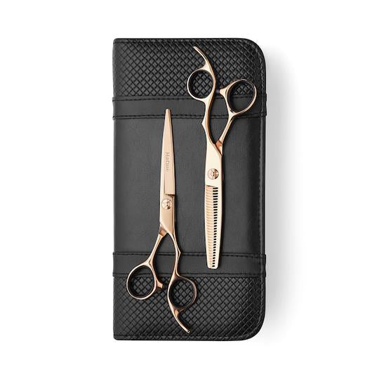 Ensemble Ciseaux de Coupe et Sculpteur Matsui Or Rose VG10 - Edition Limitée (1612287246410)