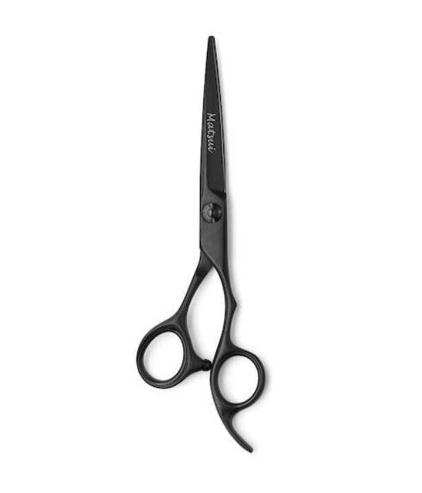 Trio de Ciseaux Barbier Matsui Noirs Mats Samurai (1654632644682)