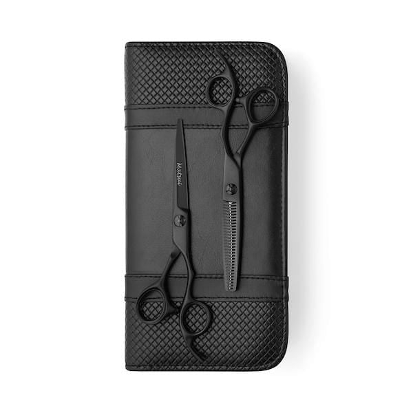 Ensemble de Ciseaux de Coupe et Sculpteur Matsui Master Barbier Noir Mat (1612284231754)