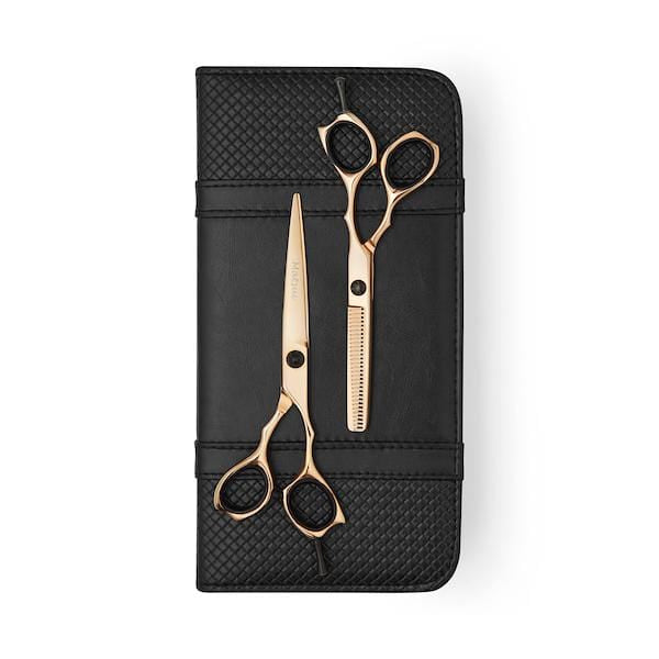 Ensemble de Ciseaux de Coupe et Sculpteur Matsui Précision Or Rose (1612283904074)